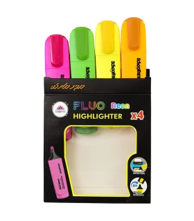 ماژیک هایلایتر 4 رنگ نئونی کلاسیک اسکول فنس کد: FA92311 | اسکول فنس |6941288714323