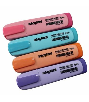 ماژیک هایلایتر 4 رنگ پاستلی کلاسیک اسکول فنس کد: FA92312 | اسکول فنس |6941288714330