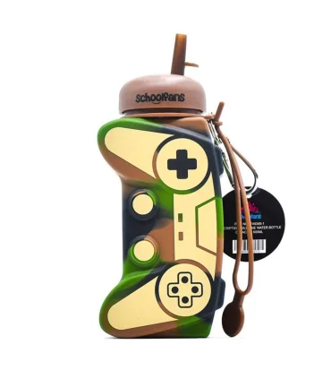 قمقمه سیلیکونی 600 میل دسته پلی استیشن ارتشی اسکول فنس کد: FA9345-1 | اسکول فنس |934512332713