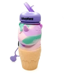 قمقمه سیلیکونی 500 میل اسکول فنس طرح بستنی یونی کورن کد: FA9331 | اسکول فنس |8370045393316