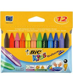 پاستل 12 رنگ KIDS بیک (PLASTIDECOR TRIANGLE) | بیک |3086124000789