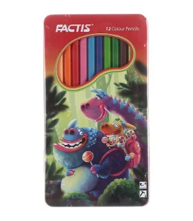 مداد رنگی 12 رنگ جعبه فلزی فکتیس کد: F07112012 | فکتیس |8411574038375