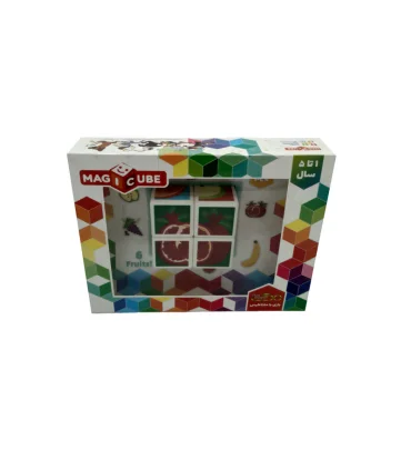 بازی فکری مکعب مگنتی 4 عددی طرح میوه | PLAYMAG |55000127