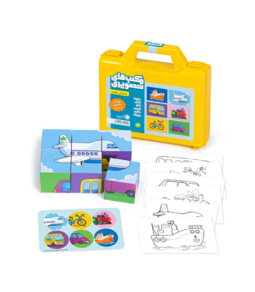 بازی آموزشی مکعب های تصویری کوچک (وسایل نقلیه) | بافرزندان |55001249