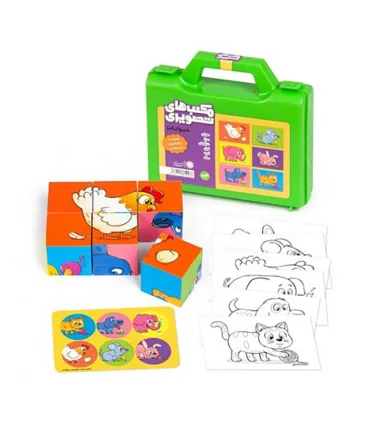 بازی آموزشی مکعب های تصویری کوچک (حیوانات) | بافرزندان |55001248