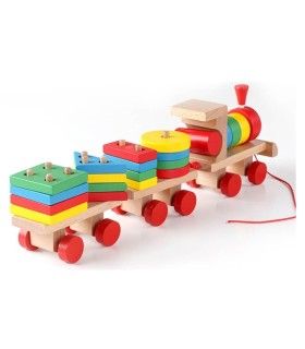 بازی فکری قطار چوبی رنگی 22 قطعه مونته سوری کد: 004 | | 55001745