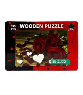 پازل چوبی 150 قطعه طرح گل رز استار پازل کد: 1001 | استار |5591022302156