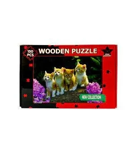 پازل چوبی 150 قطعه طرح بچه گربه ها استار پازل کد: 1003 | استار |5591022301546
