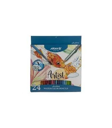 مداد رنگی 24 رنگ جعبه مقوایی آبرنگی آریا کد: 3088 | آریا |6260297130888