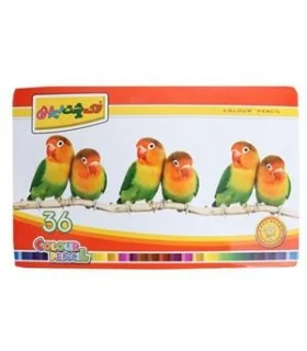 مداد رنگی 36 رنگ جعبه فلزی لاک پشت | پارس مداد |6260186123304
