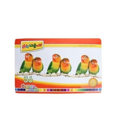 مداد رنگی 36 رنگ جعبه فلزی لاک پشت | پارس مداد |6260186123304
