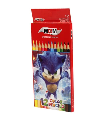 مداد رنگی 12 رنگ جعبه مقوایی ام جی ام کد: 2012 | ام جی ام |6917356182165