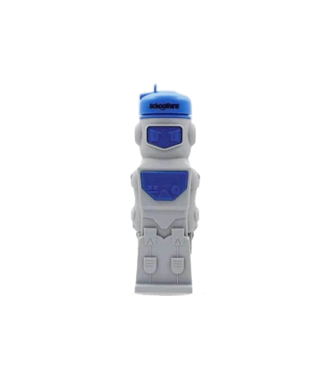 قمقمه سیلیکونی 650 میل ربات خاکستری آبی اسکول فنس کد: FA9302 | اسکول فنس |55001401