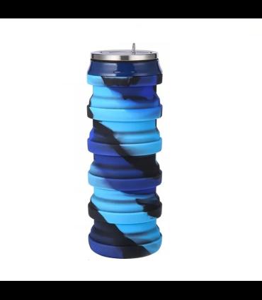 قمقمه سیلیکونی 480 میل تاشو اسکول فنس آبی کد: FA9309-1 | اسکول فنس |55002269
