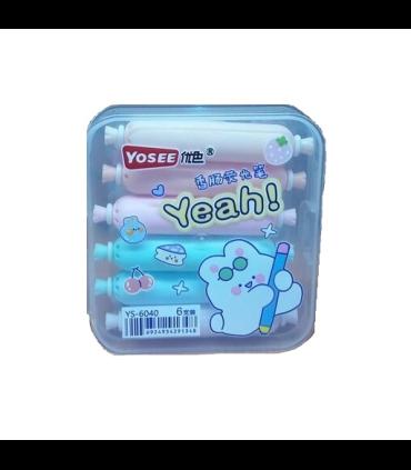 ماژیک هایلایتر 6 رنگ جعبه ای طرح شکلات YOSEE کد: 6040 |  |6924934291348