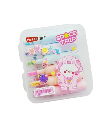 ماژیک هایلایتر 6 رنگ جعبه ای طرح کهکشانی YOSEE کد: 6080 | |6924934291423