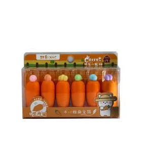 ماژیک هایلایتر 6 عددی طرح هویج کد: XC-015 | |6971836233143