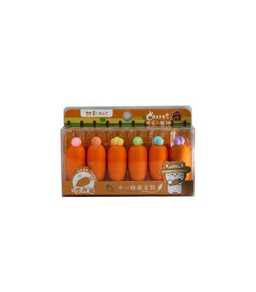 ماژیک هایلایتر 6 عددی طرح هویج کد: XC-015 | |6971836233143