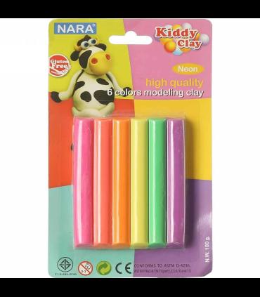 خمیر بازی 6 رنگ پاستلی کیدی کلی کد: BX-100-6P | کیدی کلی |8854500026976