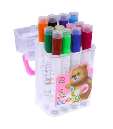 ماژیک 12 رنگ استامپی جعبه طلقی کد: 208-12 | |6955331820824