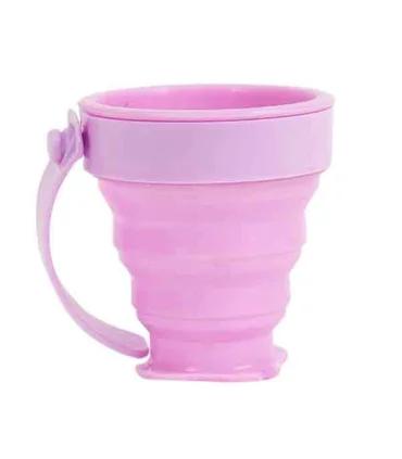 لیوان تاشو دسته دار سیلیکونی روکارتی | |5591022300623