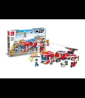 لگو 518 قطعه تریلی آتش نشانی JIESTAR کد: 52001 | JIE STAR |55003628
