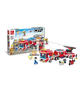 لگو 518 قطعه تریلی آتش نشانی JIESTAR کد: 52001 | JIE STAR |55003628