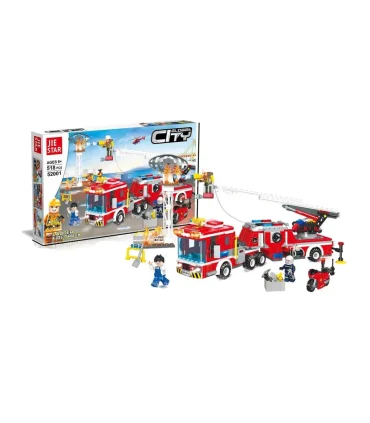 لگو 518 قطعه تریلی آتش نشانی JIESTAR کد: 52001 | JIE STAR |55003628