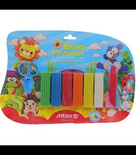 خمیر بازی 6 رنگ روکارتی آریا کد: 1024 | آریا |6260297110248