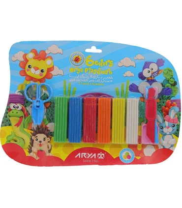 خمیر بازی 6 رنگ روکارتی آریا کد: 1024 | آریا |6260297110248