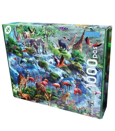 پازل 1000 تکه فنسی طرح حیات وحش رنگارنگ کد: 2042 | FANCY |5591022302210