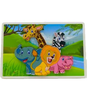 پازل چوبی 8 تکه برجسته طرح حیوانات جنگل کد: ST4205 |  |55002772