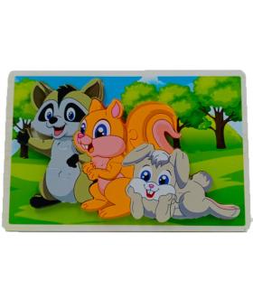 پازل چوبی 8 تکه برجسته طرح خرگوش و سنجاب کد: ST4205 |  |55002771