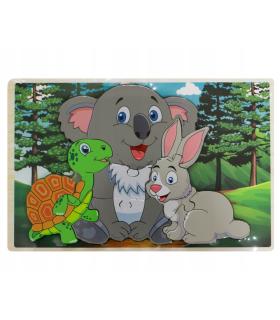 پازل چوبی 8 تکه برجسته طرح کوالا و خرگوش کد: ST4205 |  |55002774