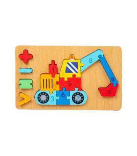 پازل چوبی اعداد و علائم ریاضی طرح بیل مکانیکی کد: ST4907 |  |55002790