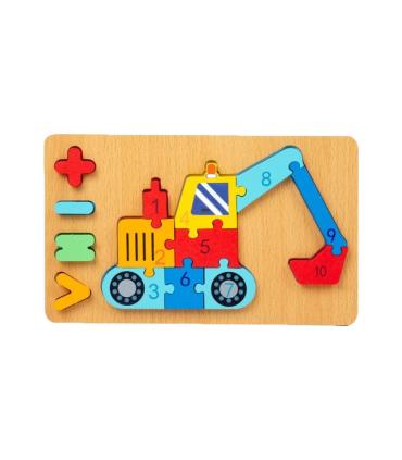 پازل چوبی اعداد و علائم ریاضی طرح بیل مکانیکی کد: ST4907 |  |55002790