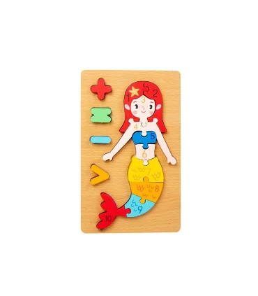 پازل چوبی اعداد و علائم ریاضی طرح پری دریایی کد: ST4907 | |55002791