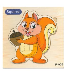 پازل چوبی 6 تکه طرح سنجاب کد: P-906 |  |55002761