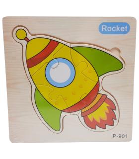 پازل چوبی 6 تکه طرح موشک کد: P-901 |  |55002769