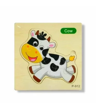 پازل چوبی 6 تکه طرح گاو کد: P-912 | |55002757
