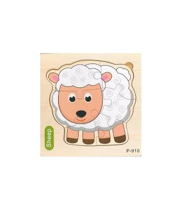 پازل چوبی 6 تکه طرح گوسفند کد: P-910 | |55002768
