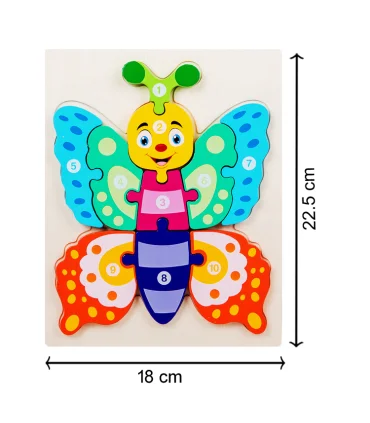 پازل چوبی اعداد طرح پروانه کد: ST4207 | |55002797