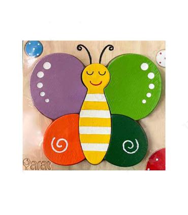 پازل چوبی 5 قطعه طرح پروانه جیکو |  |55005209