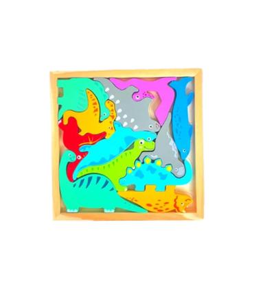 پازل چوبی جایگذاری قابدار طرح دایناسور کد: ST4583 |  |55002733