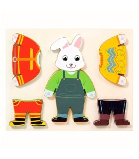پازل چوبی لباس حیوانات خرگوش کد: ST4805 |  |55002720