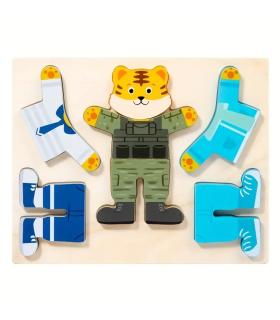 پازل چوبی لباس حیوانات ببر کد: ST4805 |  |55002722