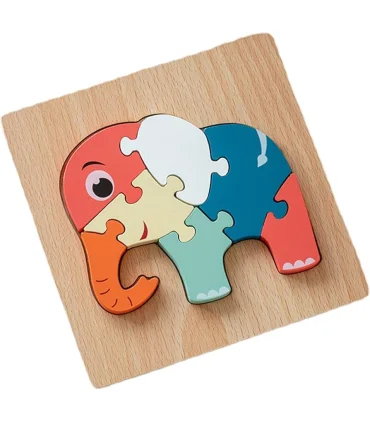 پازل جایگذاری چوبی برجسته طرح فیل کد: ST4583 | |55002744