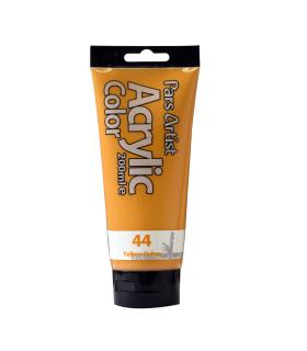 رنگ اکرولیک ساده 200 میل (زرد اوخرایی) کد: 44 | پارس آرتیست |5591022301701