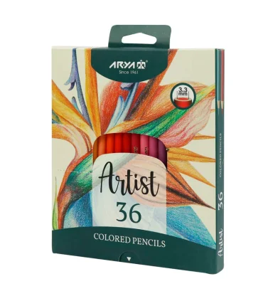 مداد رنگی 36 رنگ جعبه مقوایی آرتیست آریا کد: 3603 | آریا |6260297136033