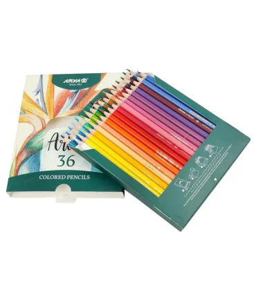 مداد رنگی 36 رنگ جعبه مقوایی آرتیست آریا کد: 3603 | آریا |6260297136033
